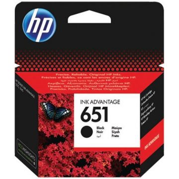 Cartus cerneala HP 651, acoperire 600 pagini (Negru)