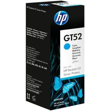 Cartus cerneala HP GT52 M0H54AE, acoperire 8000 pagini, 70ml (Cyan)