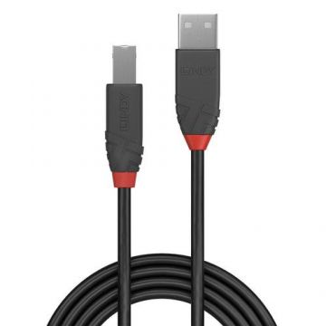 Cablu imprimanta Lindy LY-36670, 0.2m, USB 2.0 Tip A - Tip B