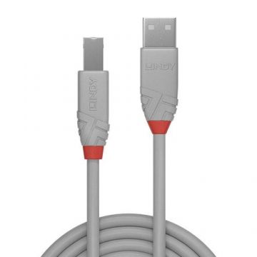 Cablu imprimanta Lindy LY-36683, 2m, USB 2.0 Tip A - Tip B