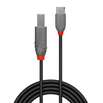 Cablu imprimanta Lindy LY-36942, 2m, USB 2.0 Tip A - Tip B