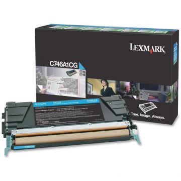 LEXMARK Cartus toner Lexmark C746A1CG, Cyan, 7 k