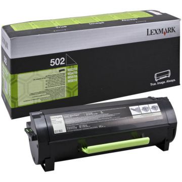 LEXMARK Toner Lexmark 502 black | return | 1500 pgs | MS310d / MS310dn / MS410d / MS410d