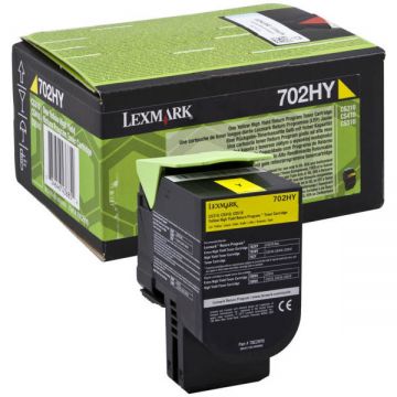 LEXMARK Toner Lexmark 702HY yellow | return | 3000 pgs| CS310dn / CS310n / CS410dn / CS4