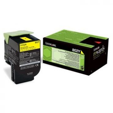 LEXMARK Toner Lexmark 802Y yellow | return | 1000 pgs | CX310dn / CX310n / CX410de / CX4