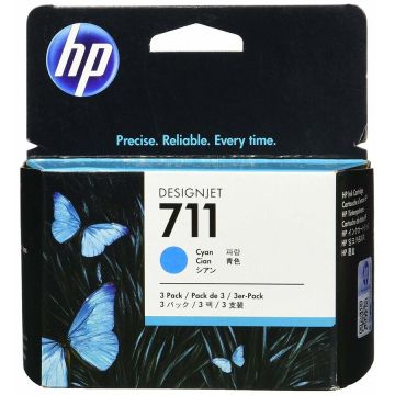 HP TRIPACK CARTUS CYAN NR.711 CZ134A ORIGINAL HP DESIGNJET T120