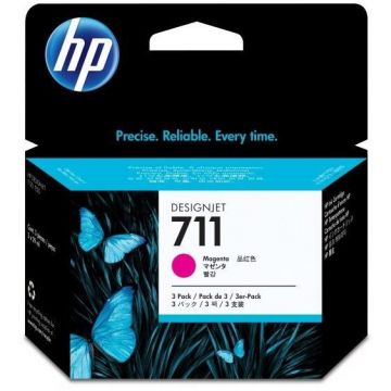 HP TRIPACK CARTUS MAGENTA NR.711 CZ135A ORIGINAL HP DESIGNJET T120