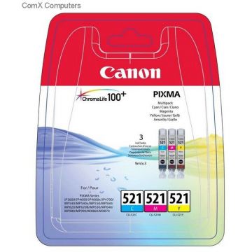 Canon MULTIPACK VALUE CMY CLI-521 3X9ML ORIGINAL CANON IP4600