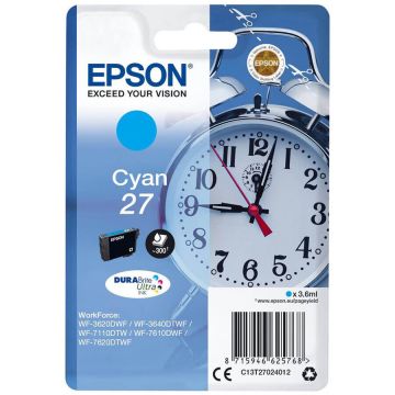 Epson CARTUS CYAN NR.27 C13T27024012 3,6ML ORIGINAL EPSON WORKFORCE WF-7610DWF