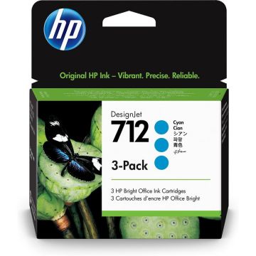 HP HP Cartus 712 Cyan Tri-Pack