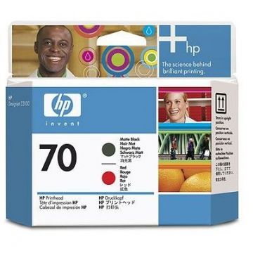 HP HP Printhead 70 Matte Black + Red