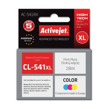 Cartus compatibi CL-541 XL Color pentru Canon, 18 ml, Premium Activejet, Garantie 5 ani