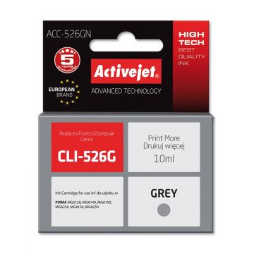 Cartus compatibil CLI-526G Grey pentru Canon, 10 ml, Premium Activejet, Garantie 5 ani