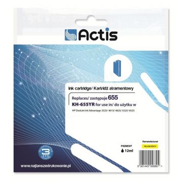 Cartus compatibil HP 655 Yellow, 12ml, Actis