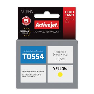 Cartus compatibil T0554 Yellow pentru Epson C13T055140, Premium Activejet, Garantie 5 ani