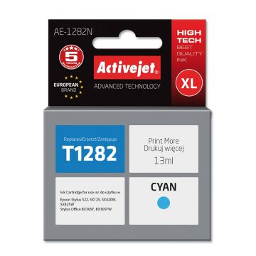 Cartus compatibil T1282 pentru Epson C13T12824010, Premium Activejet, Garantie 5 ani