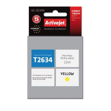 Cartus compatibil T2634 yellow pentru Epson, Premium Activejet, Garantie 5 ani