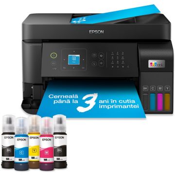 + CADOU Epson Multifunctional InkJet Color Epson EcoTank L5590, Negru