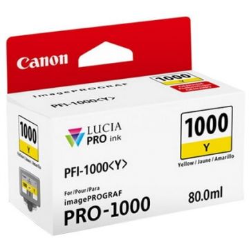 Canon Cartus cerneala Lucia Pro PFI-1000 Yellow pentru imagePROGRAF PRO-1000