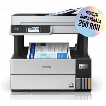 Multifunctional Epson EcoTank L6490, inkjet, A4, 17ppm, Duplex, ADF, USB, Retea, Wireless, Fax (Negru)