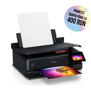 Multifunctional Epson EcoTank L8180, Inkjet color, A3, 16 ppm, Duplex, Retea, Wireless (Negru)