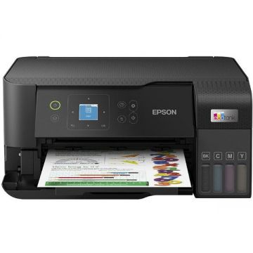 Epson Imprimanta Multifunctional inkjet color EPSON EcoTank L3560 CISS, A4, Wi-Fi, Neagra