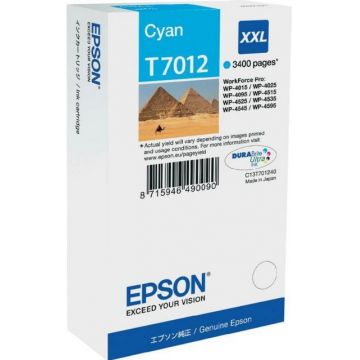 Cartus cerneala Epson XXL T7012, acoperire aprox. 3400 pagini (Cyan)