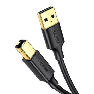 Cablu Imprimanta UGREEN US135, USB-A - USB-B, 1m, Negru