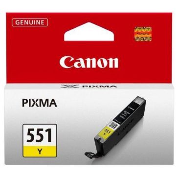 Rezerva cartus pentru imprimanta, Canon Cli-551, Culoare Galbena , Randament 330 pagini