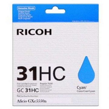RICOH CARTUS GEL CYAN GC-31C 405689 1K ORIGINAL RICOH AFICIO GX E3300N
