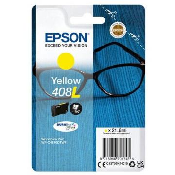 Epson Cartus Cerneala Epson Yellow 408L, acoperire 2200 pagini, Galben