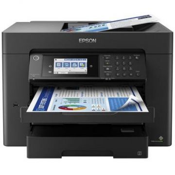 Epson Imprimanta multifunctionala inkjet color Epson WF-7840DTWF, A3, duplex, ADF, USB 2.0, Wi-Fi, 25 ppm negru, 12 ppm color