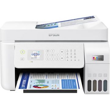 Multifunctional Inkjet Epson EcoTank L5316, A4, Color, 10 ppm, USB, Retea, Wireless (Alb)