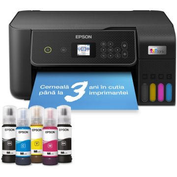 Multifunctionala Inkjet Color EcoTank L3280 CISS  Format A4 Wi-Fi Negru