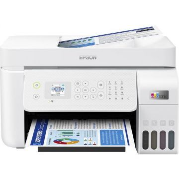 Epson Multifunctional Inkjet Epson EcoTank L5316, A4, Color, 10 ppm, USB, Retea, Wireless, Alb