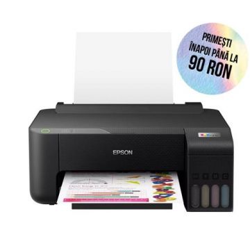 Imprimanta Inkjet Epson EcoTank L1230, A4, Color, 10 ppm, USB (Negru)