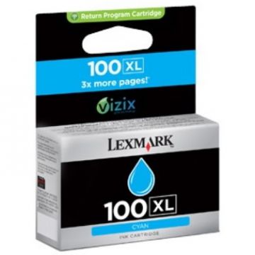 LEXMARK Tus imprimanta Lexmark No 100XL cyan | 600pgs | series S/ series Pro