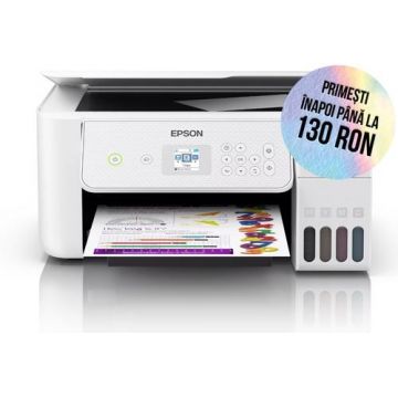 Multifunctional Epson EcoTank L3286, A4, Color, 10 ppm, USB, Wireless (Alb)