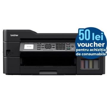 Multifunctionala inkjet Brother Ink Tank MFC-T920DW, A4, Retea, Wi-Fi, Duplex (Negru)