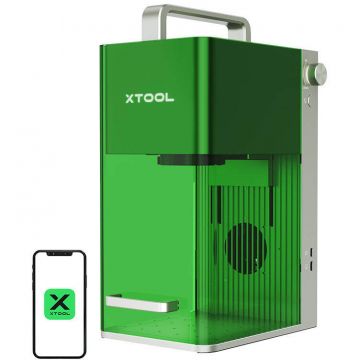 xTool Masina de gravat cu laser, Xtool, F1, 2 Lasere, 10 W Dioda / 2 W Infrarosu, 24 V, 5 A, WiFi / USB, 179 x 235 x 334 mm, Verde Menta