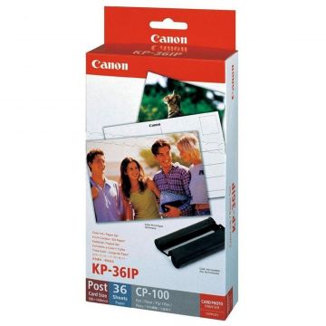 Canon Hartie + cerneala Canon KP36IP Ink Paper Set | 100x148mm | 36buc | CP100/220/300