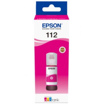 Cartuș de cerneală Epson 112 EcoTank Magenta Pigment, 70ml – Calitate superioară pentru imprimante Epson