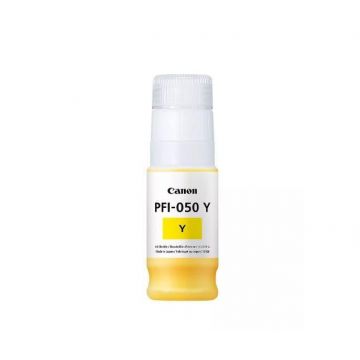 Cartuș de cerneală galbenă Canon PFI-050Y, 70ml, pentru imprimante Canon TC-20 și TC-20M