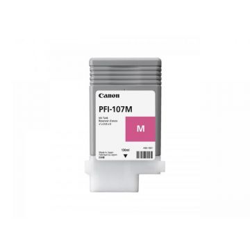 Cartus cerneala Canon PFI-107M, magenta, capacitate 130ml, pentru Canon iPF680/685, iPF780/785, iPF670/770