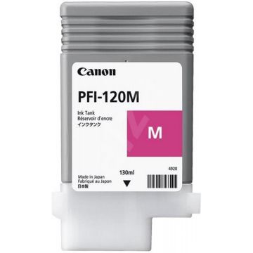 Cartus cerneala Canon PFI-120M, magenta, capacitate 130ml, pentru Canon TM 200/205/300/305.