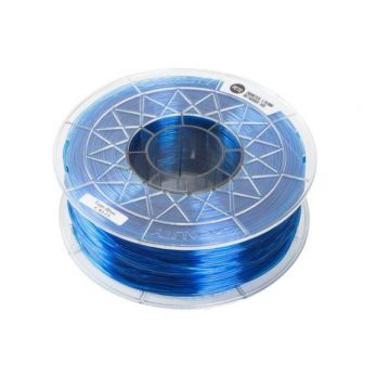 CREALITY CR PETG 3D Printer Filament, transparent Blue, Printing temperature: 230-250°C, Filament diameter: 1.75mm, Tensile strength: 49MPa, Size of filament wheel: Diameter 200mm, height 66mm, hole diameter 53mm. Eco-friendly, odorless, non-toxic.