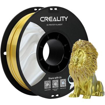 Creality Filament CR-Silk PLA, Creality, metalic, Auriu, 1.75mm, 1kg