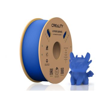 CREALITY HYPER PLA 3D Printer Filament, Blue, Temperatura printare: 200-220 grade celsius, Diametru filament: 1.75mm, Tensile strength: 52.99MPa, Bending strenght:92.38Mpa Dimensiuni rola filament: Diametru 200mm, inaltime 70mm, gaura centrala 56mm,