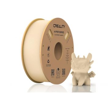 CREALITY HYPER PLA 3D Printer Filament, Skin, Temperatura printare: 200-220 grade celsius, Diametru filament: 1.75mm, Tensile strength: 52.99MPa, Bending strenght:92.38Mpa Dimensiuni rola filament: Diametru 200mm, inaltime 70mm, gaura centrala 56mm,