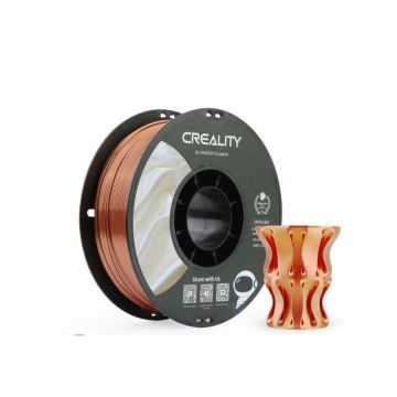 CREALITY PLA 3D Printer Filament, CR-SILK RED COPPER , Printing temperature: 190-220, Filament diameter: 1.75mm, Tensile strength: 60MPa, Size of filament wheel: Diameter 200mm, height 66mm, hole diameter 56mm. Utilizare: pana la 6 luni de la deschiderea